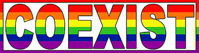 COEXIST Pride Sticker
