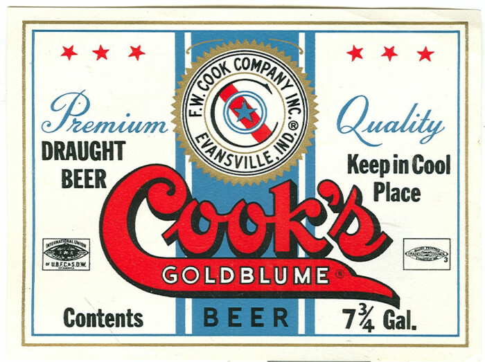 Cooks Goldblume Beer Sticker