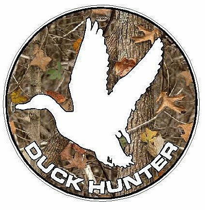 Duck Hunting Circle Decal 88 - Camo Nature