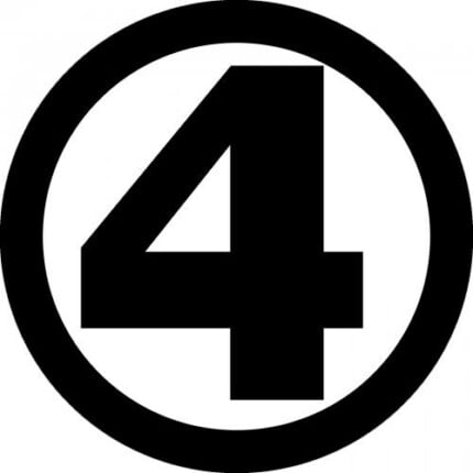 Fantastic Four Logo Vinyl Sticker