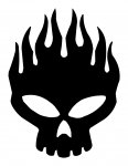 Flame Skull Decal 1