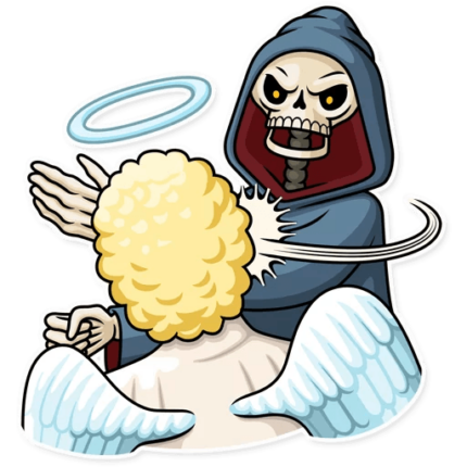 friendly death_grim reaper sticker 39