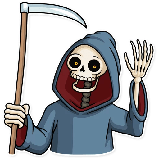 friendly death_grim reaper sticker 5