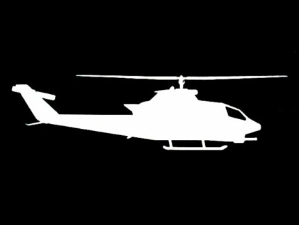 Helicopter Diecut Decal 5
