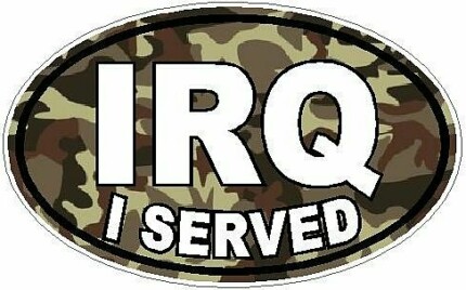 I Served IRQ FILLS Camo Brown