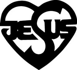 jesus heart Religious Decal