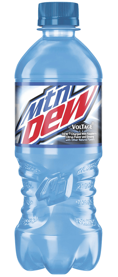mountain dew voltage-bottle shaped sticker