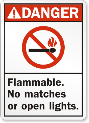 No Matches ANSI Danger Sign