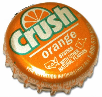 Orange Crush Bottle Cap Decal