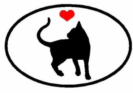 Oval Cat Decal