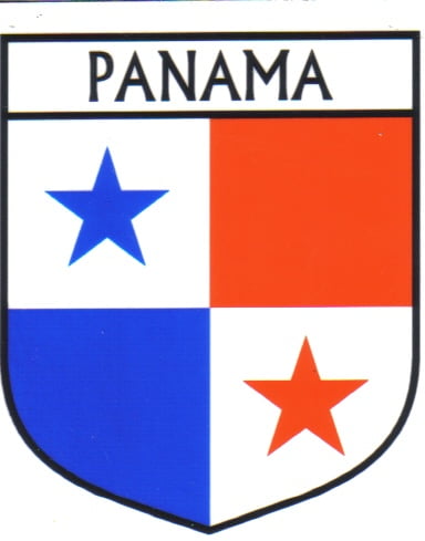 Panama Flag Crest Decal Sticker