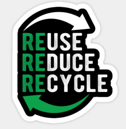 reuse reduce recycle sticker 3