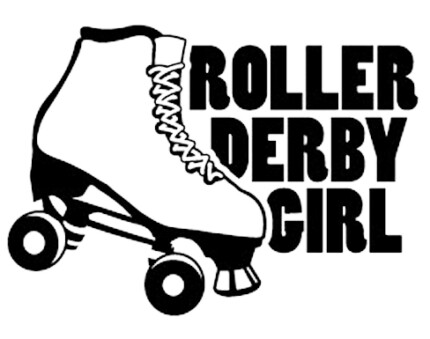 Roller Derby Girl Vinyl Sticker