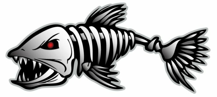 Skeleton-Fish-Boat-Graphics LEFT - Pro Sport Stickers