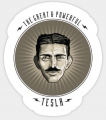 Tesla The Great & Powerful Tesla Sticker