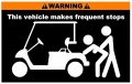 Warning Golf Cart Stops Sticker Pack