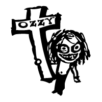 Ozzy Ozbourne Cross Decal