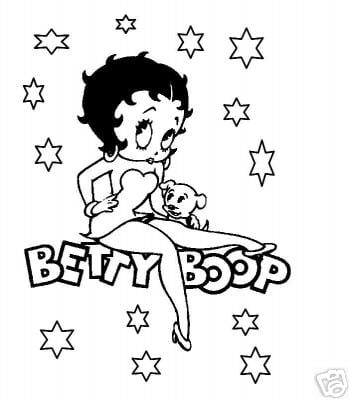 Betty Boop with Stars Decal