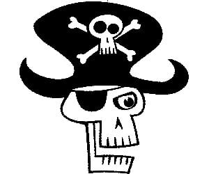 Pirate Skull Diecut Decal