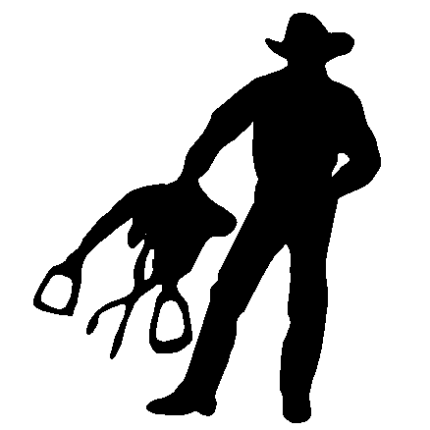 Cowboy and Saddle Graphic