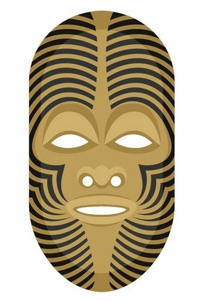 african mask color africa sticker 1