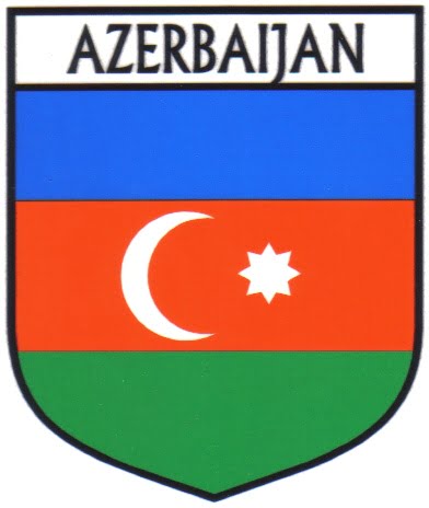 Azerbaijan Flag Crest Decal Sticker