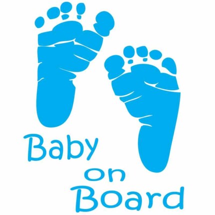 Baby On Board Foot Print Decal