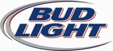Bud Light Oval Decal White