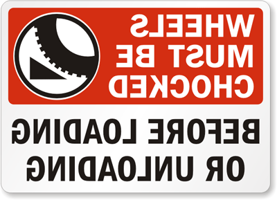 Chock Wheel Signs and Labels 03