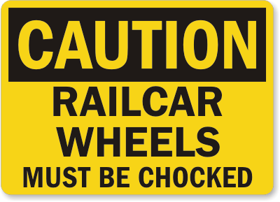 Chock Wheel Signs and Labels 06