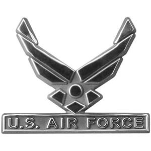 Chrome US AirForce Logo Emblem