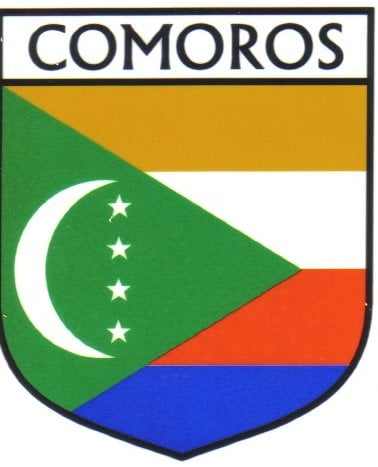 Comoros Flag Crest Decal Sticker