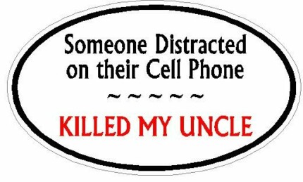 DISTRACTED DRIVER OVAL - Uncle