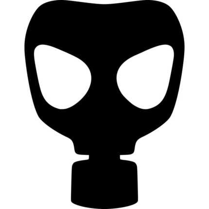 gas mask military die cut decal
