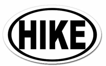 Hike Oval Sticker