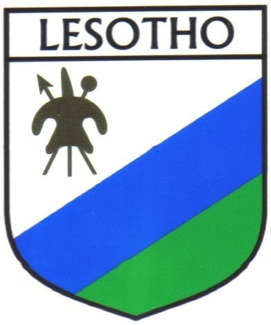 Lesotho Flag Crest Decal Sticker