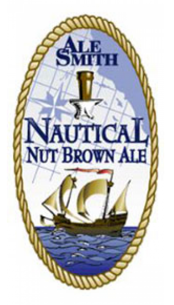 Nautical Nut Brow Ale Label Sticker