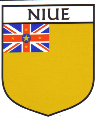 Niue Flag Crest Decal Sticker
