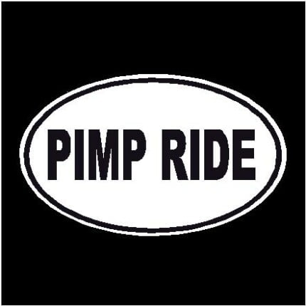 Pimp Ride Oval Decal