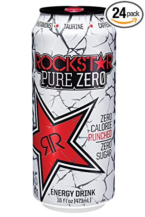 Rockstar PURE ZERO energy drink can shaped sticker