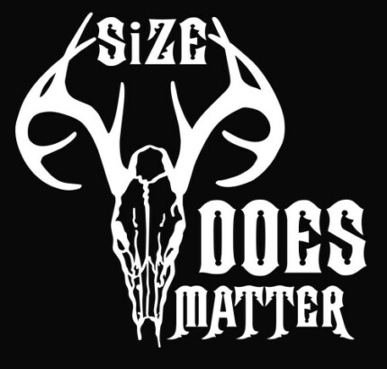 Size Does Matter Hunting Vinyl Decal Sticker