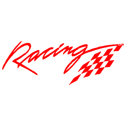 Racing car sticker