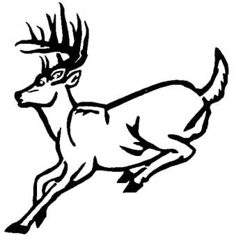 Deer Running Decal Outline