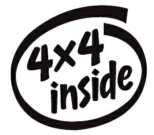 4x4 Inside Decal