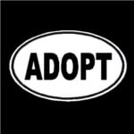 Adopt Oval Decal