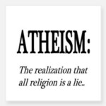 atheism_shirt_square_free thnking sticker