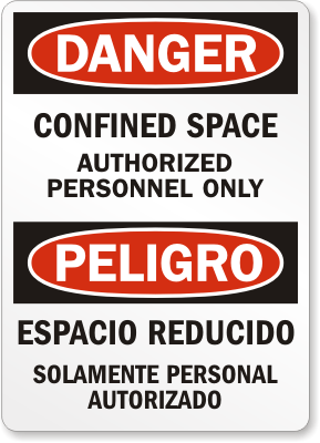 Authorized Personnel Bilingual Sign