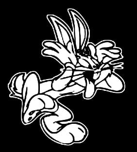 Bugs Bunny Funny Face Decal Sticker