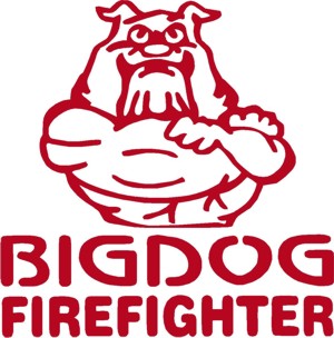 Bulldog Firefighter Diecut Decal