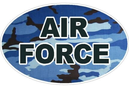 CAMO BLUE OVAL AIR FORCE DECAL
